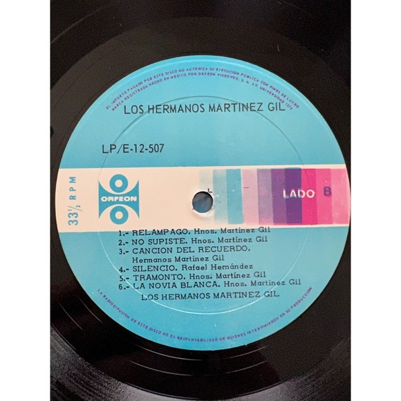 Los Hermanos Martinez Gil LP Orfeon LP-12-507 Shrink EX Import Mexico - Picture 7 of 7